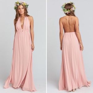Show Me Your Mumu Luna Halter Dress Blush XL